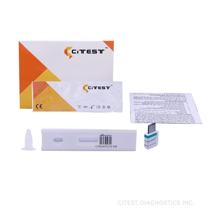 3 In 1 Troponin I Myoglobin CK MB Test Cassette Whole Blood Serum Plasma