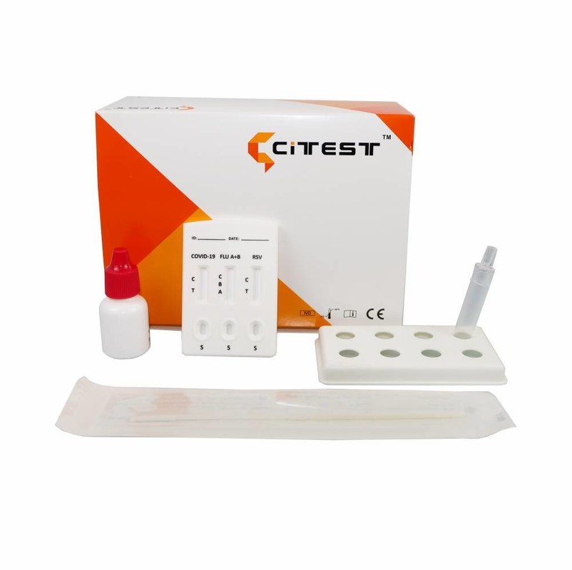 SARS-CoV-2 Influenza A+B RSV Antigen Combo Rapid Test Nasopharyngeal Swab